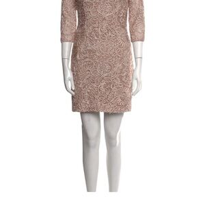 Aiden Mattox Long Sleeve Dress in Blush 10 Winter Semi Formal Wedding Guest